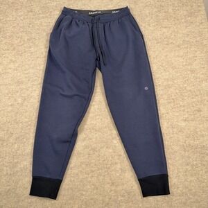 Jambys Fleece Lined Joggers Mens Medium Blue  Drawstring Sweatpants Loungewear